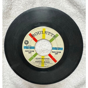 1961 Roulette Record 45 RPM Barbara McNair “Honeymoonin'” PROMO